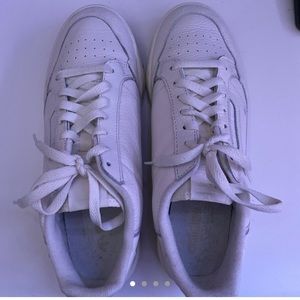 adidas continental 80 sneakers purple and white